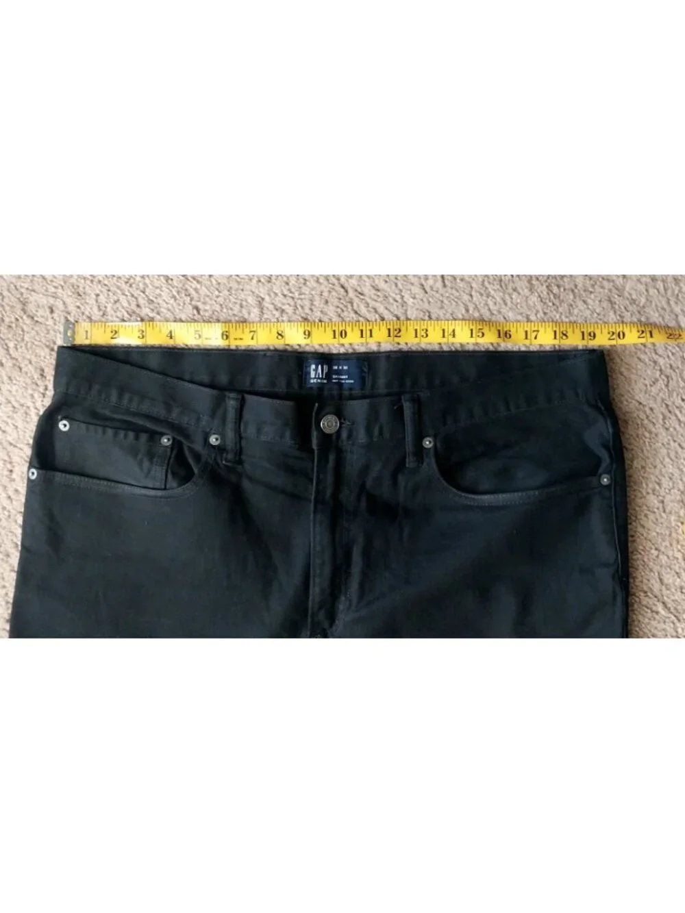 GAP Mens Skinny Jean Black Casual Stretch 38X30 Excellent Condition